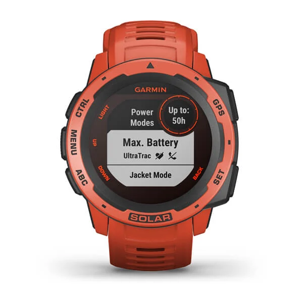 Smartwatch Garmin Instinct Solar 010-02293-21 com GPS/Bluetooth - Flame Red