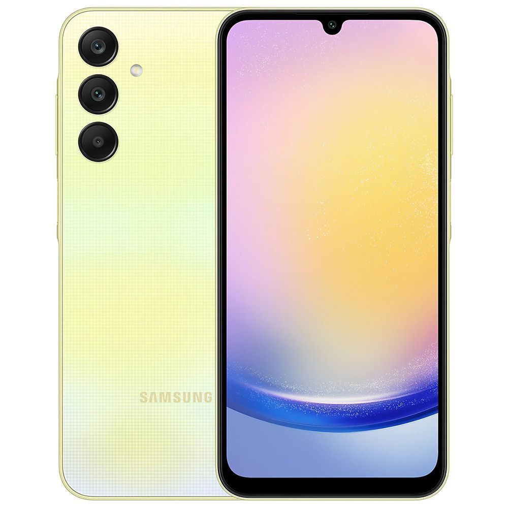 Smartphone Samsung Galaxy A25 5G SM-A256E DS 8/256GB / Tela 6.5 / Cam 50+8+2MP / Android 14 - Yellow